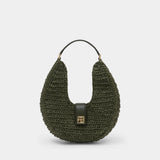 Lou Monogram Shoulder Bag - ANINE BING - Cotton - Green