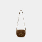 Ll Mini B Clip Messenger Crossbody - Burberry - Leather - Brown