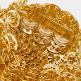 Nano Disc 金色金属肩包
