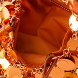 Oversized Sequin金色聚酯纤维手拿包肩包