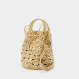 Rabanne浅金色金属手提包单肩包