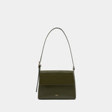 Virginie Flap Shoulder Bag - A.P.C. - Leather - Khaki