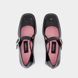 Carmen 黑色皮制高跟鞋