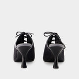 Corset Sandals - Carel - Canvas - Black