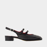 Peche Moto Sandals - Carel - Leather - Black