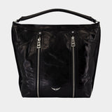 Sunny Hobo Shoulder Bag - Zadig & Voltaire - Leather - Black