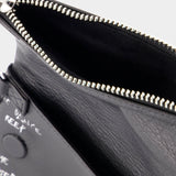 Rock Nano Graffiti 黑色小牛皮单肩包斜挎包