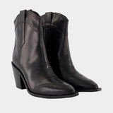 Cara Spazzo Ankle Boots - Zadig & Voltaire - Leather - Black
