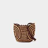 Panier Pm Crossbody - Vanessa Bruno - Raphia - Burgundy