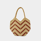 Panier Shoulder Bag - Vanessa Bruno - Jute - Burgundy