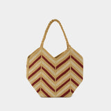 Panier Shoulder Bag - Vanessa Bruno - Jute - Burgundy