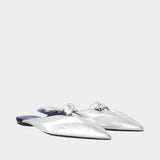 Bow Mules - Lanvin - Leather - Silver