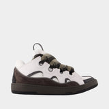 Curb Bicolor Sneakers - Lanvin - Leather - White
