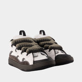 Curb Bicolor Sneakers - Lanvin - Leather - White