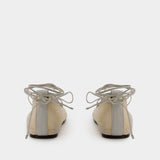 Isabel Marant Belna米色棉质芭蕾鞋