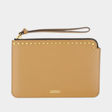 Flat Pouch - Isabel Marant - Leather - Brown