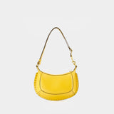 Oskan Moon Gz棕色小牛皮手提包单肩包