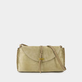 Silao Pouch Gb米色皮制斜挎包