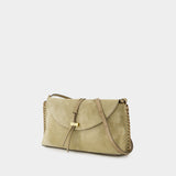 Silao Pouch Gb米色皮制斜挎包