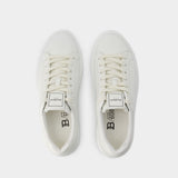 Balmain B-Court白色皮质运动鞋