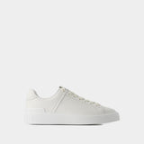 Balmain B-Court白色皮质运动鞋