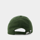 Balmain Embroidery卡其色/白色棉质棒球帽