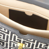 B-Buzz Shoulder 24 米色黑色棉质手提包单肩包