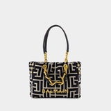 1945 Soft Small 米黑拼色棉质小号Hobo包