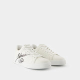 B-Court Sneakers - Balmain - Leather - White
