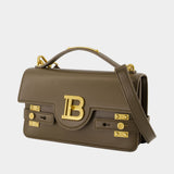 B-Buzz 24 Shoulder Bag - Balmain - Leather - Khaki