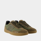 Swan Sneakers - Balmain - Leather - Khaki