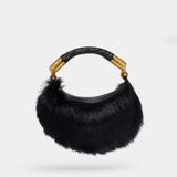 Ebene Mini Bag - Balmain - Fur - Black