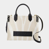 B-Army Small Shopper Bag - Balmain - Leather - Beige