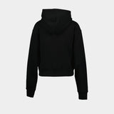 Vintage Print Hoodie - Balmain - Cotton - Black