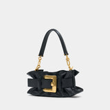Anthem Mini Shoulder Bag - Balmain - Leather - Black