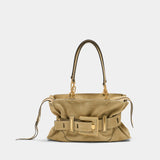 Anthem Shoulder Bag - Balmain - Leather - Beige