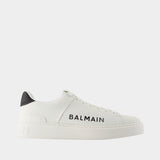 B-Court Sneakers - Balmain - Leather - White