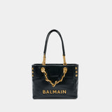 1945 Small Shopper Bag - Balmain - Leather - Black