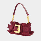 Anthem Mini Shoulder Bag - Balmain - Leather - Burgundy