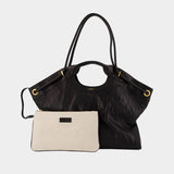 Tote Large - Balmain - Leather - Black