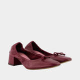 Nicoise Pumps - Rouje - Leather - Burgundy