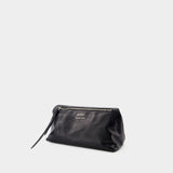 Cabas Grocery Bag 黑色皮质手提包