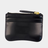 Paris Zip Cardholder - AMI Paris - Leather - Black