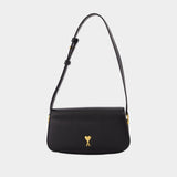 Paris Paris Shoulder Bag - AMI Paris - Leather - Black