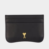 Paris Paris Cardholder - AMI Paris - Leather - Black