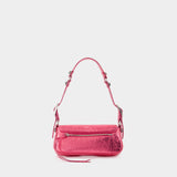 Balenciaga Le Cagole Sling XS粉色皮质斜挎包