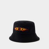 Balenciaga黑色棉质水桶帽