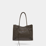 Le City Medium Shoulder Bag - Balenciaga - Leather - Khaki