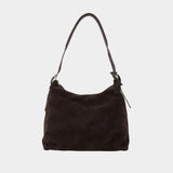 Belted Hobo Shoulder Bag - Lemaire - Leather - Brown