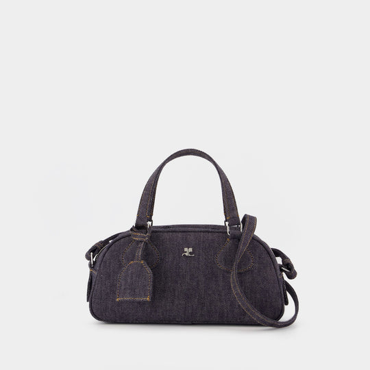 Friday Bowling 灰色皮制斜挎包法棍包